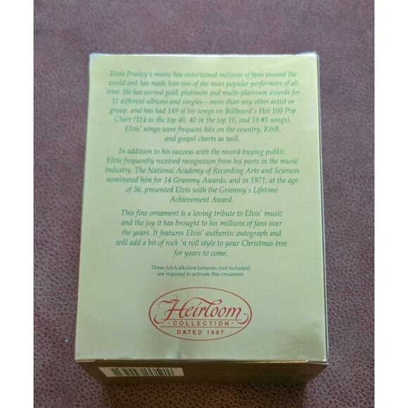 1997 Heirloom Carlton Cards Elvis Presley Musical Jukebox Christmas Ornament The - Picture 4 of 5